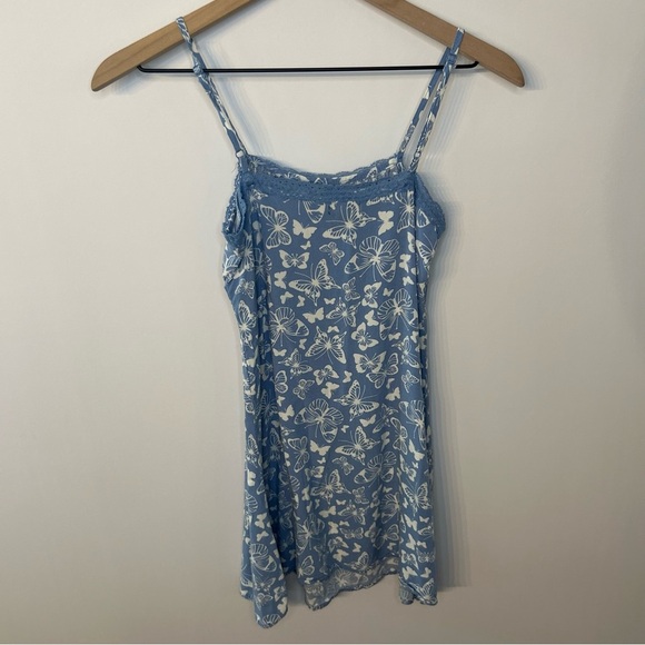 Lot of 2 Girls Art Class Dresses, Size L (10/12), Blue Butterflies, Black Plaid - Picture 7 of 8